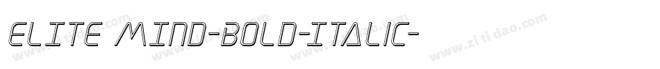 ELITE MIND-BOLD-Italic字体转换